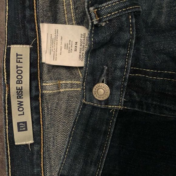 Gap Low Rise Boot Fit Jeans - Size 33/34, frayed at 29” - Picture 7 of 8